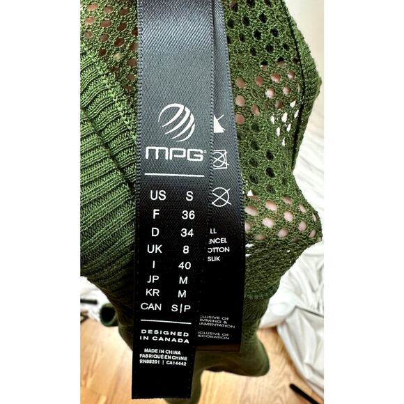 MPG Sport Halter Sleeveless Partial See Through Tank Top Allude S - Picture 11 of 11